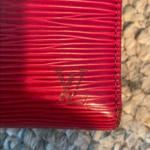 Authentic Louis Vuitton Red Epi Wallet - Picture 2 of 13